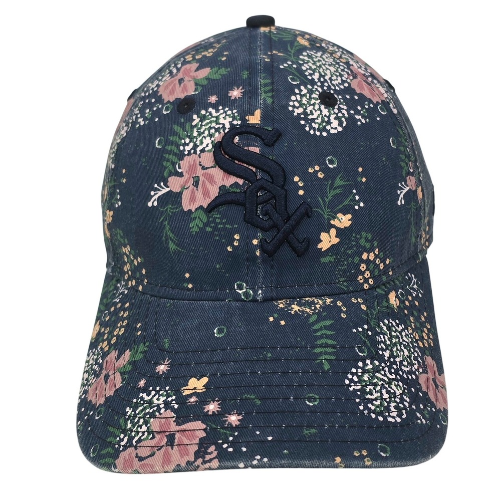 New Era 9TWENTY Chicago White Sox Hat Women‎ Navy Floral Adjustable Baseball Cap
